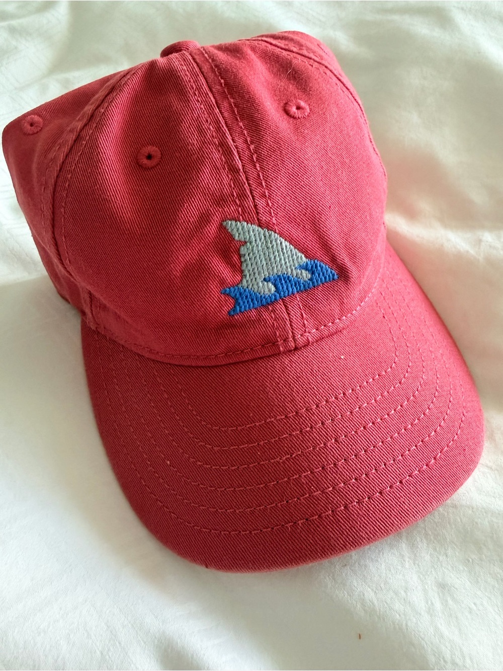 Harding Lane Baseball Cap with Shark Embroidery and Seaside Embroidery on back